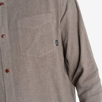 Thrills - Hemp Minimal Thrills oversized Long Sleeve Shirt in Light Canteen