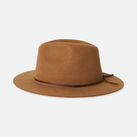 Brixton - Wesley Messer Packable Fedora in Golden Brown