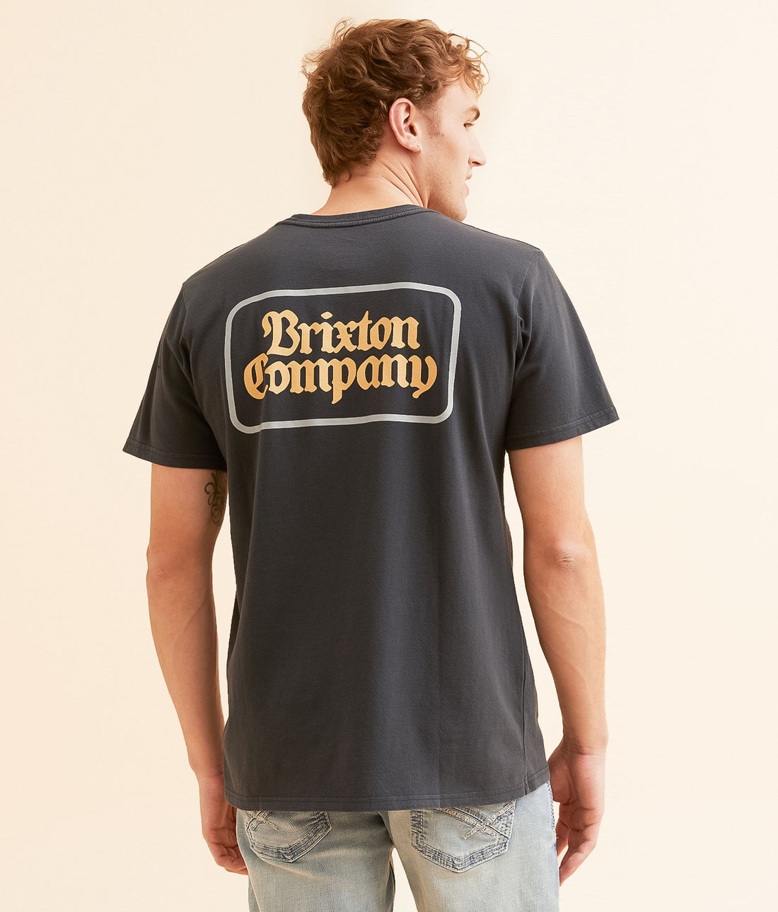 Brixton - Norvell S/S Tee in Black Worn Wash