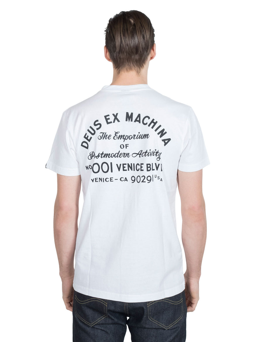 DEUS -Venice Address Pocket Tee in White