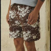 BRIXTON - Voyage Short 16" in Sepia Umbrella Scene
