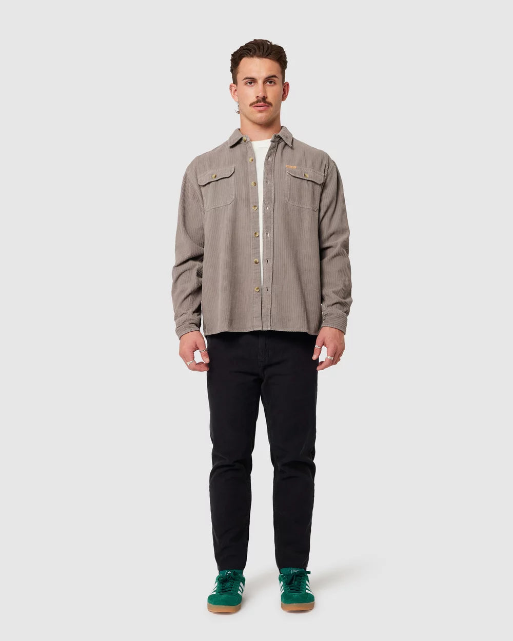 ROLLAS - Trailer Chunky Cord Shirt on Grey