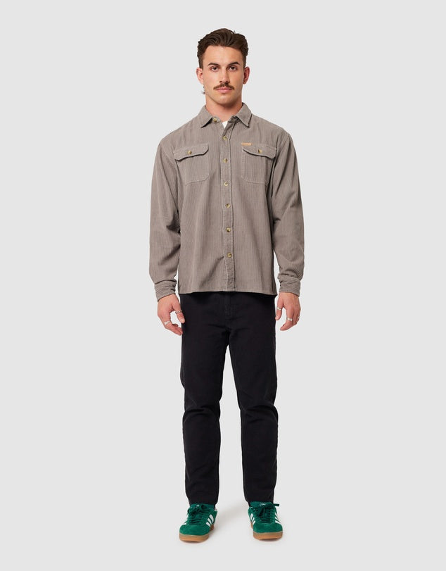 ROLLAS - Trailer Chunky Cord Shirt on Grey