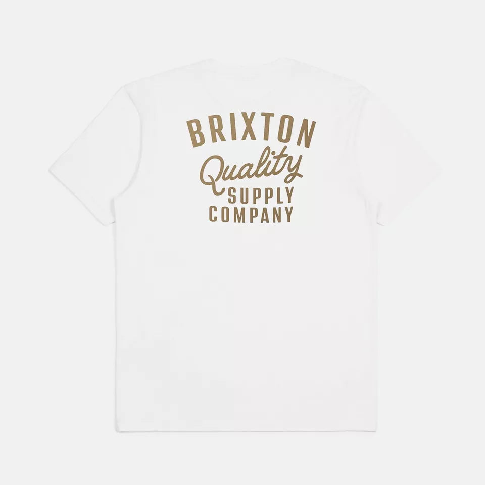 Brixton - Hubal S/S Tee in White/Brass