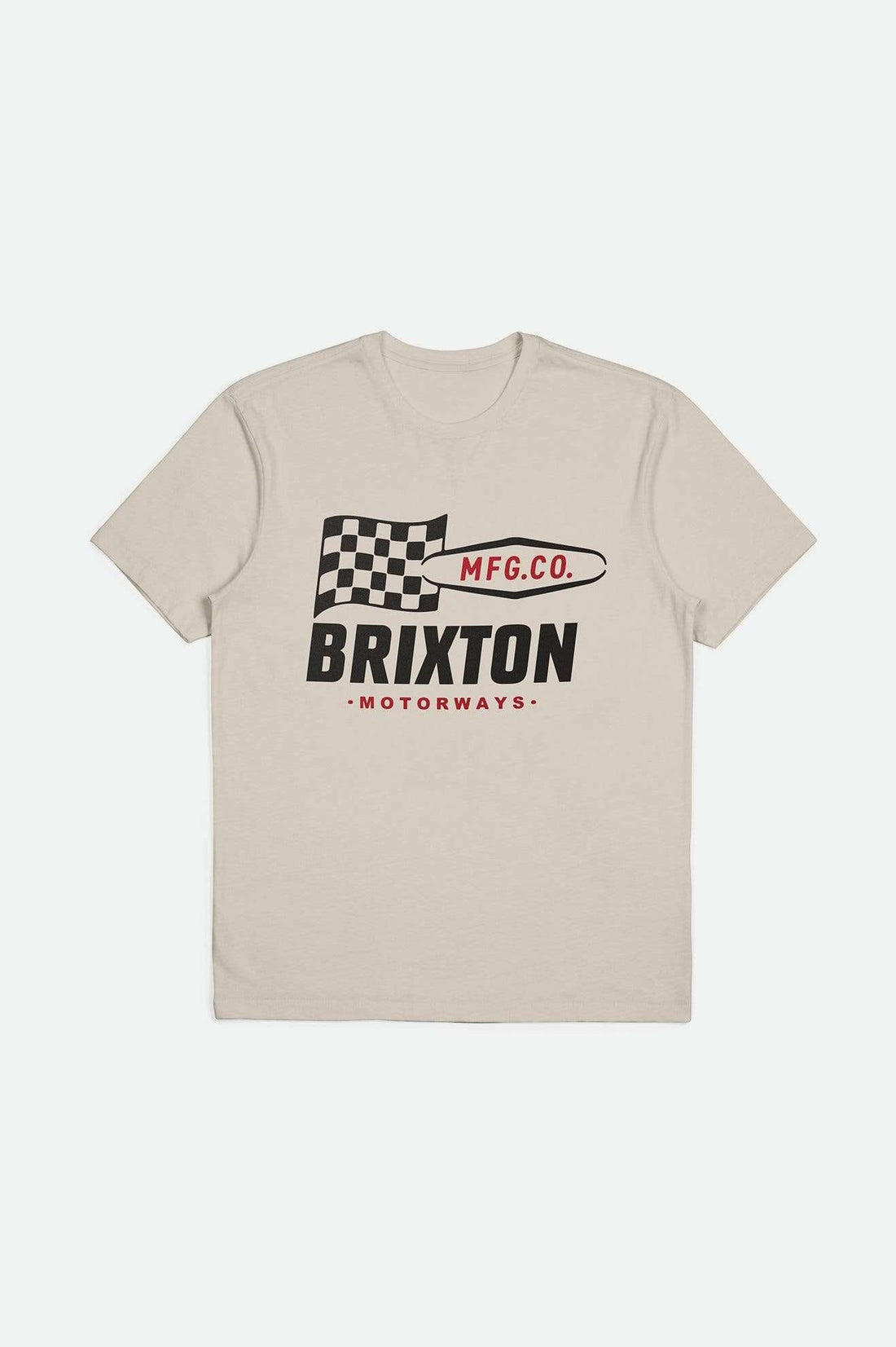 Brixton - Motorway Hw Relaxed Tee in Cream Classic Wash