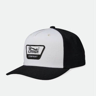 Brixton - Linwood C Netplus MP Snapback Cap Hat in Black/White/Black