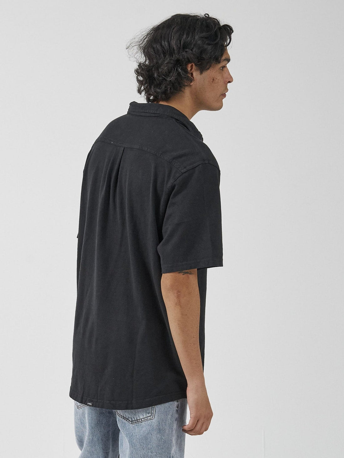 Thrills - Hemp Thrills Oversized Short Sleeve in Jersey Shirt in Black