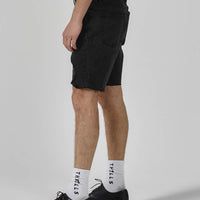 Thrills - Destroyed Bones Denim Short in Aged Black