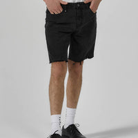 Thrills - Destroyed Bones Denim Short in Aged Black