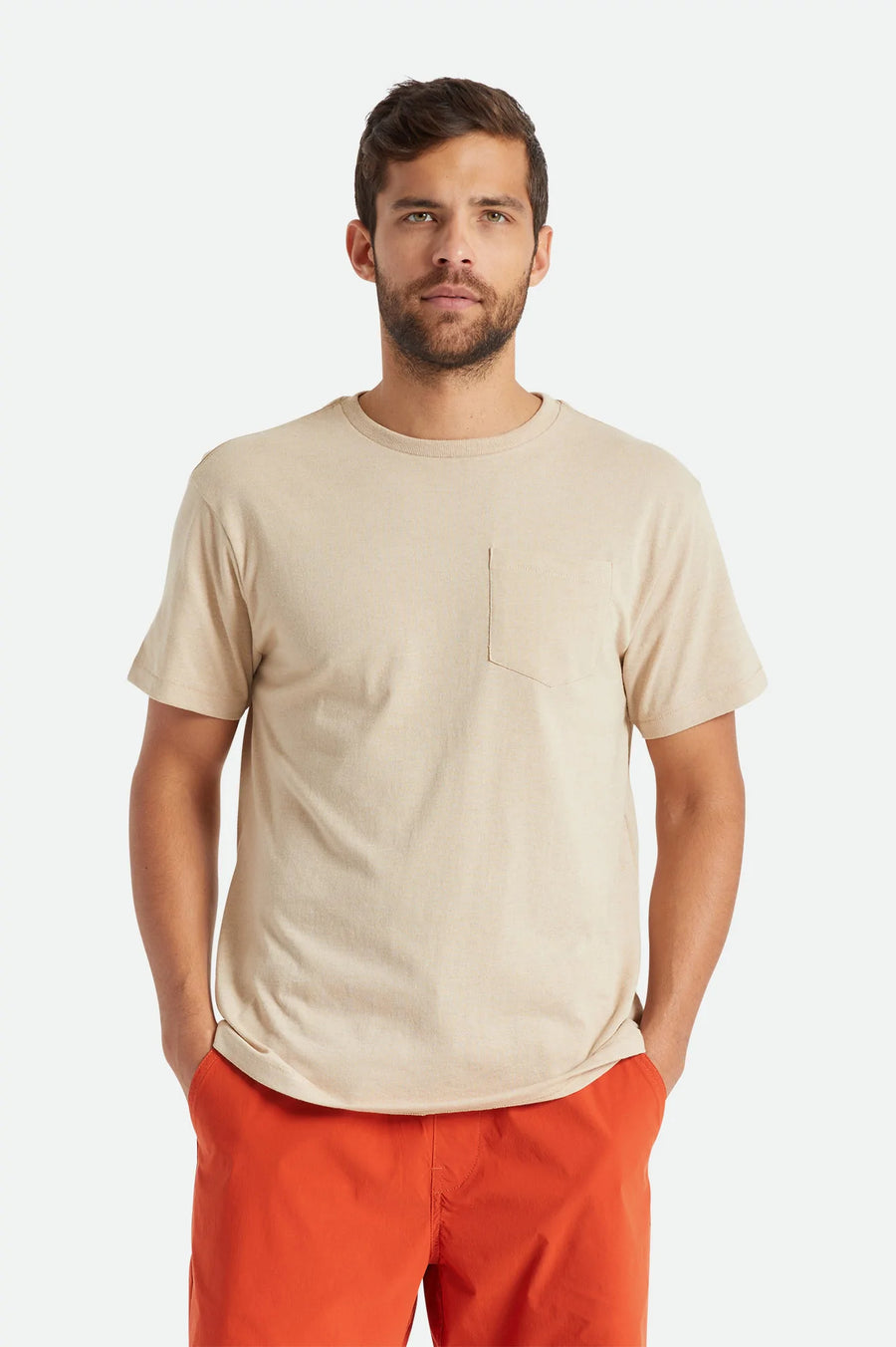 Brixton - Basic S/S Pocket Tee in Mojave