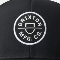 Brixton - Crest X MP Snapback Cap in Black