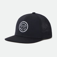 Brixton - Crest X MP Snapback Cap in Black