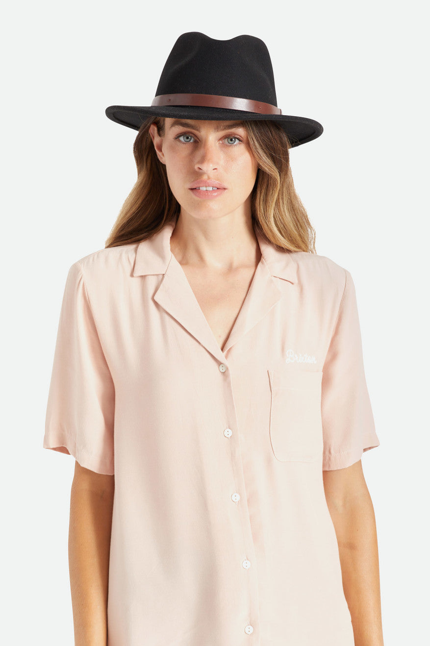 Brixton - Messer Packable Fedora in Black